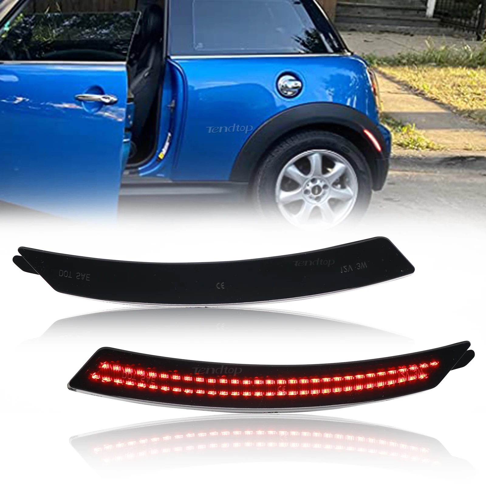 LED Turn Signal Lamp Amber Rear Front Bumper  Red Side Marker Light Indicator For Mini Cooper R55 R56 R57 R58 R59 R60 R61