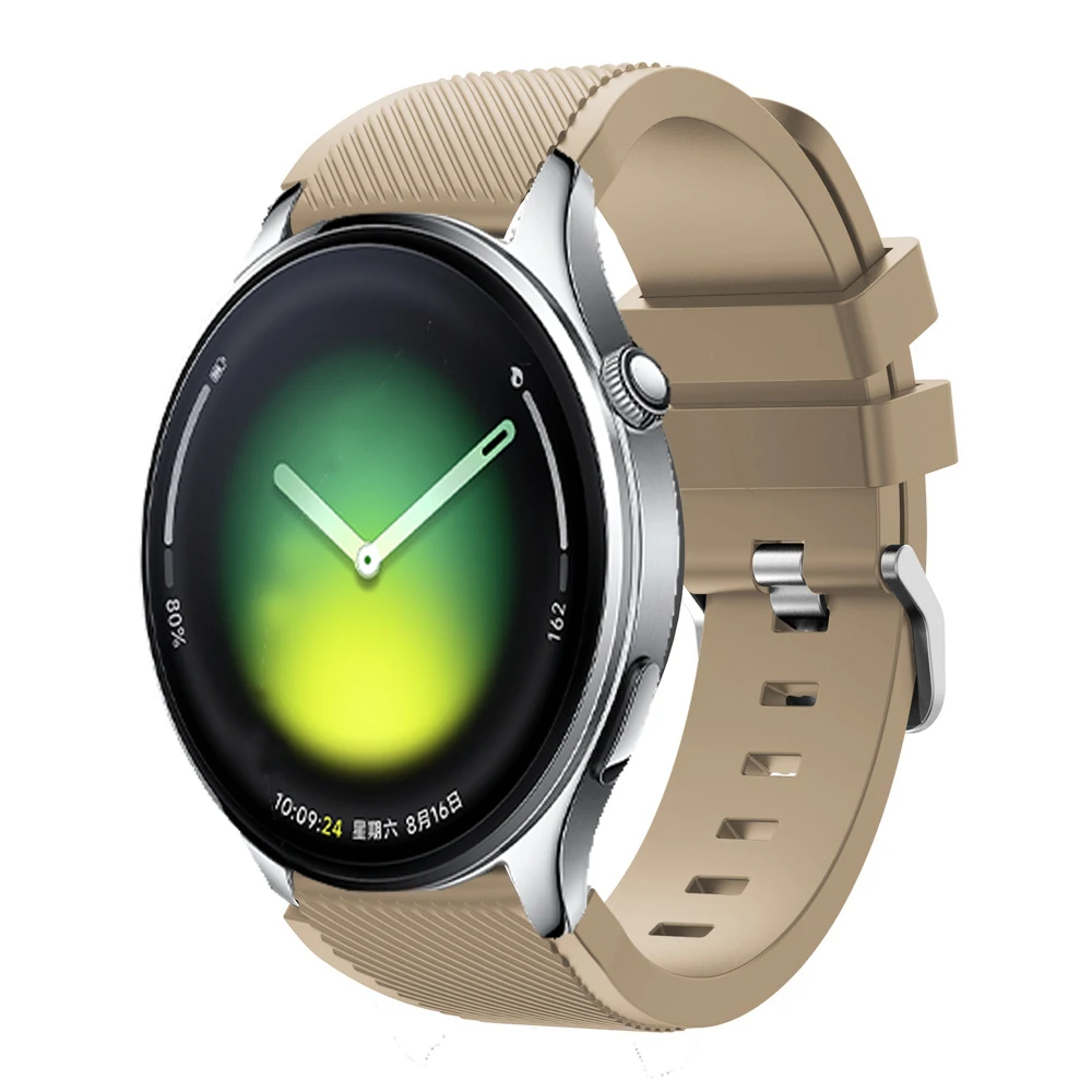 22mm Textured Silicone Strap for Xiaomi Watch 5/S4 Sport/S5-4-3-2 Bracelet Wristband for Realme Watch 5/S/OPPO Watch S/X2/4 Pro