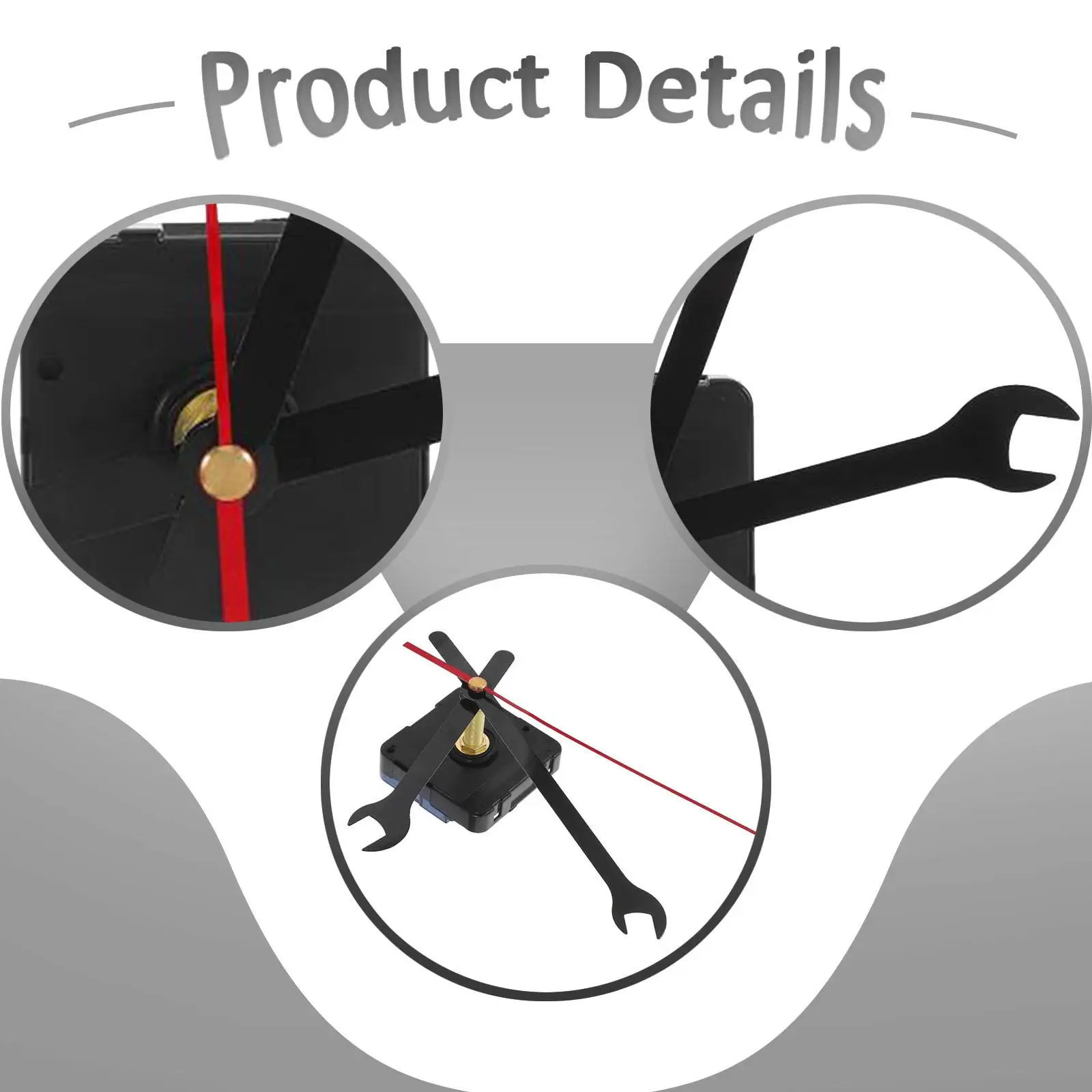 Clock Movement Spare Part Non Ticking Quartz Mechanism Wall Clock Accessories for Bedroom Office