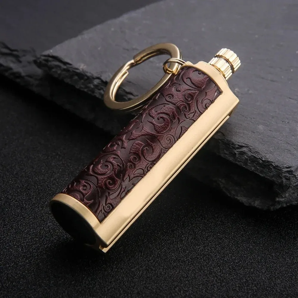 Portable Lighter Matchstick Camping Lighter Metal Waterproof Keychain Reusable Outdoor Camping Survival Tool Men's Small Tool