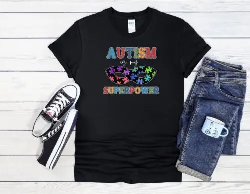 Autism My Superpower Men Women Jute Bag Unisex Hoodie Baseball T Shirt Top 3572