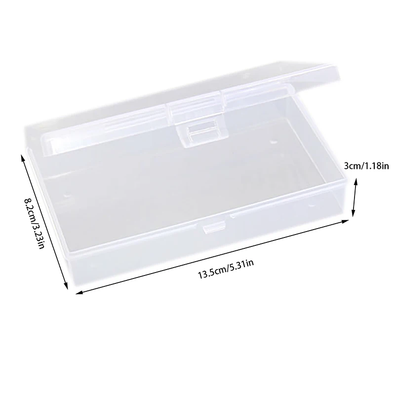 Transparente Plastic Storage Box, Snap Organizer, Papelaria Storage, Art Tool Case, Stickers Box, Preto, Desktop Storage Container
