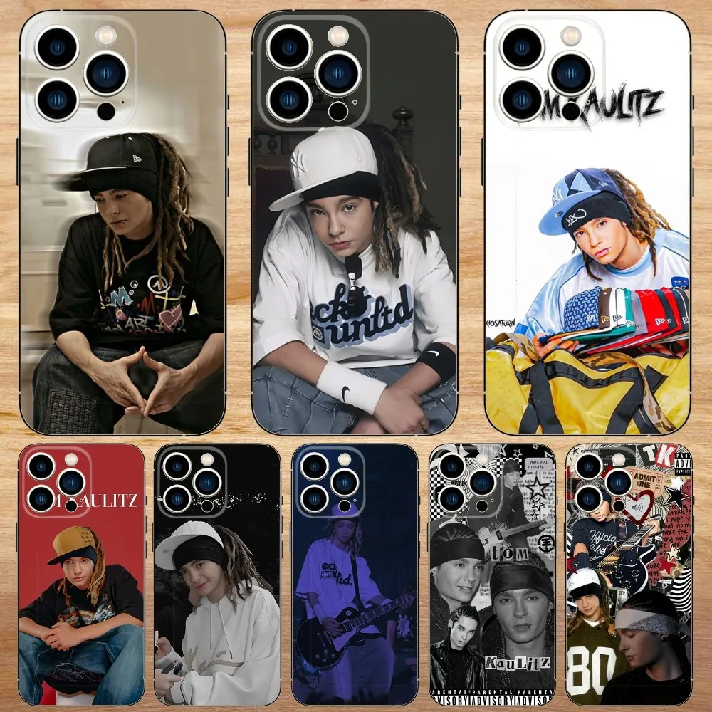 

Tom Bill Kaulitz Tokio Hotel Phone Case For iPhone15,14,13,12,11,Pro,Max,Plus,Mini,X,XS,XR,8,7,6,S,Plus,SE Soft Black Case