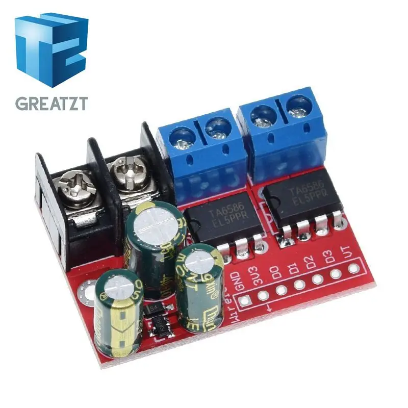 GREATZT H Bridge Remote Control 5A 3V-14V Dual DC Motor Drive Module Voltage Reverse PWM Speed Regulation Double Super L298N 5AD