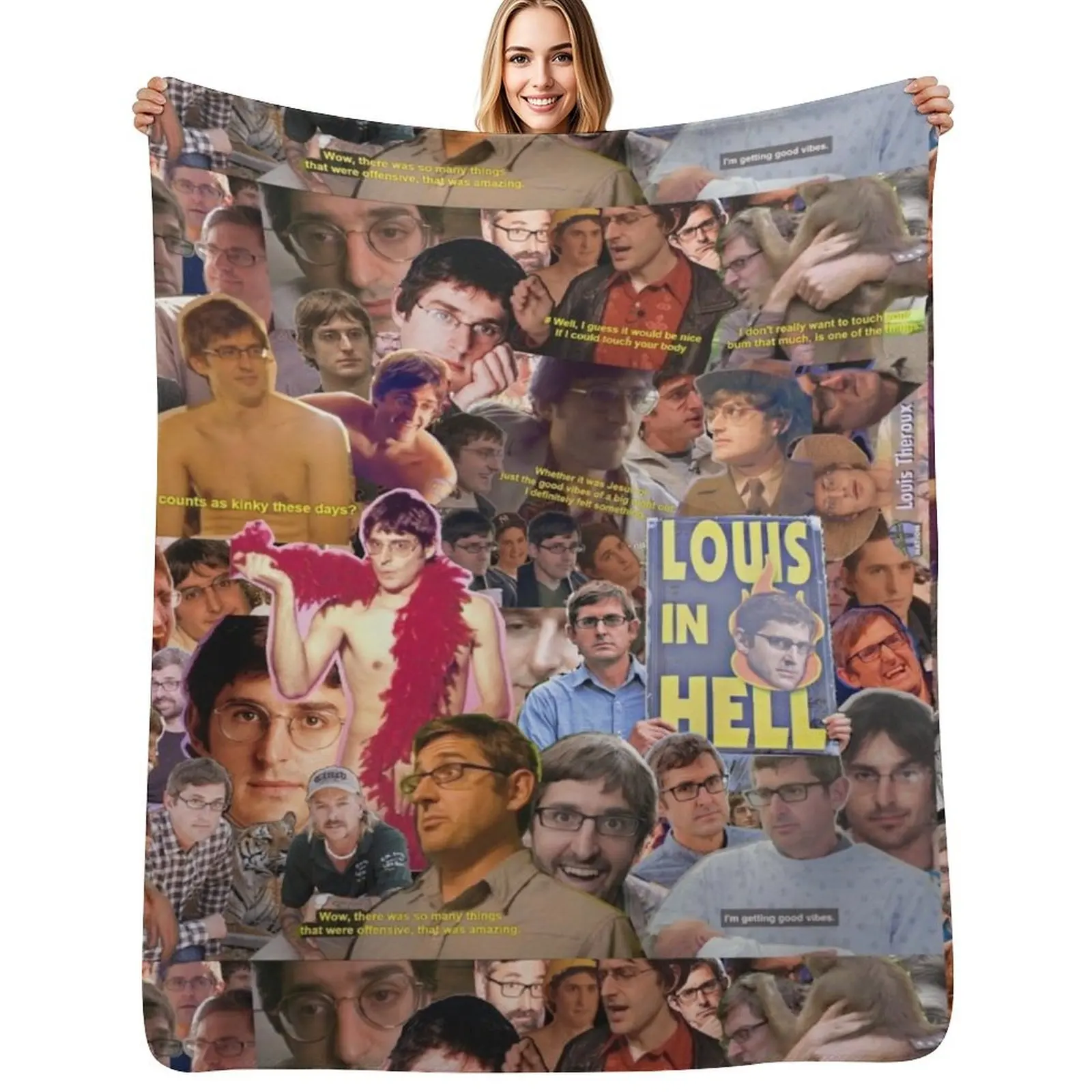 

Louis Theroux Throw Blanket Giant Sofa for winter cosplay anime halloween Blankets