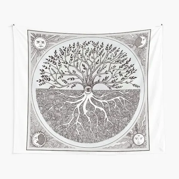 As Above So Below A Tree Of Life  Tapestry Home Wall Room Yoga Travel Blanket Mat Bedroom Bedspread Colored Towel Printed