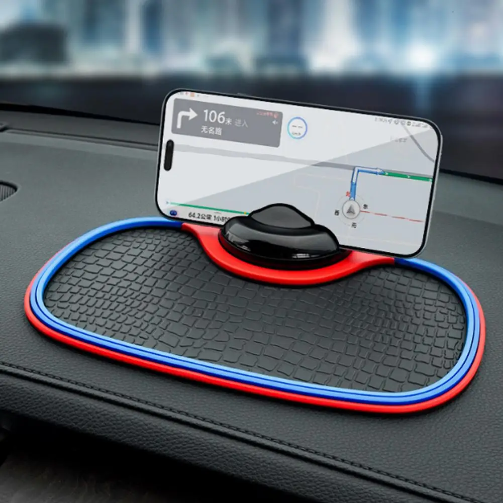 Multifunction Car Anti-Slip Mat 2 in 1 Car Phone Mount 360-Degree Rotation Stable Smartphone Holder with Anti Slip Mat Dashboard