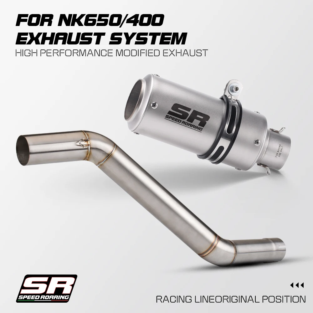 

Для 400NK 650NK 51 мм мотоциклетная выхлопная трубка глушителя, надеваемая труба среднего звена с DB Killer из нержавеющей стали