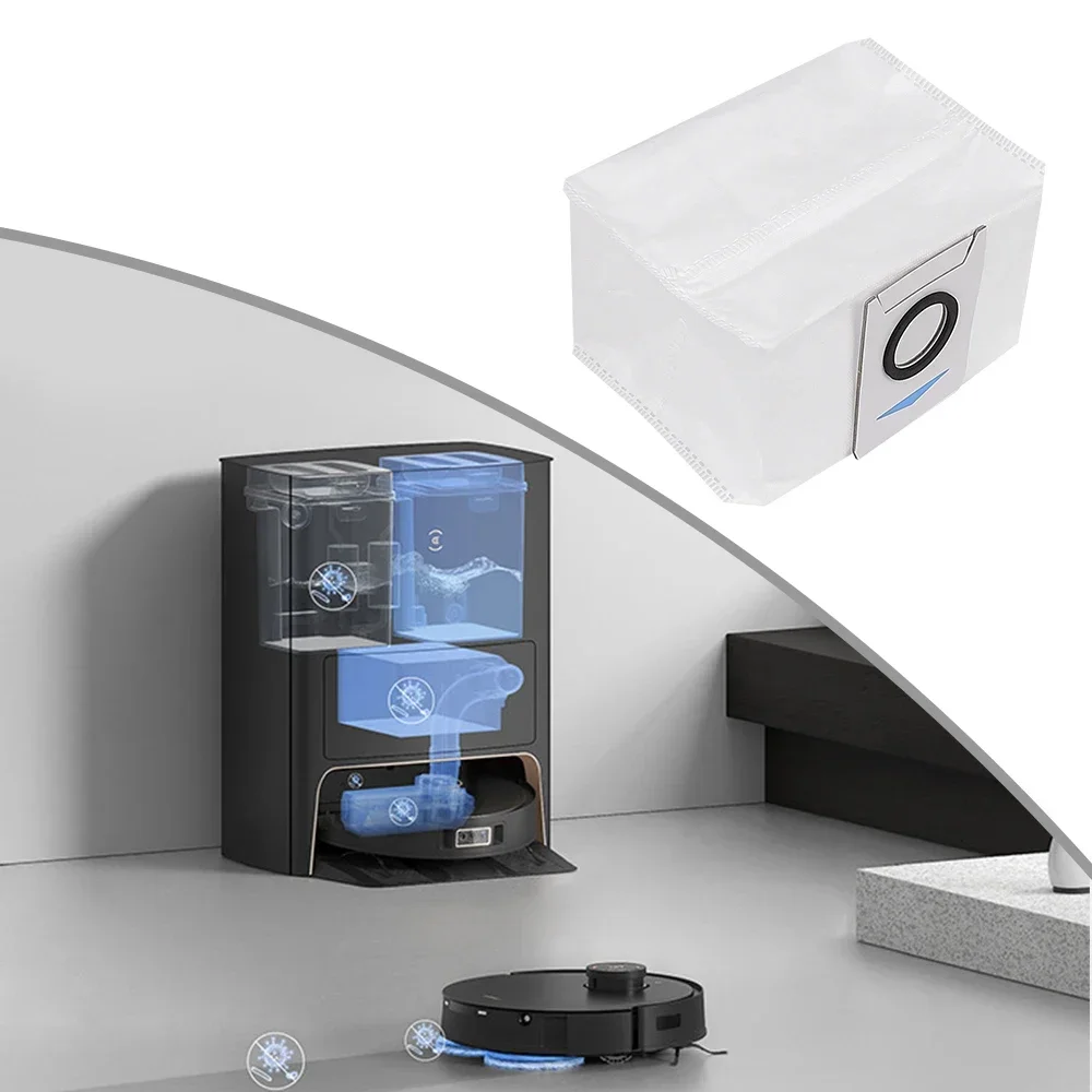 كيس جمع الغبار ل Ecovacs Deebot X1 OMNI/TURBO/T10 OMNI/TURBO/T20 Pro مزبلة كيس النفايات مكنسة كهربائية روبوت كيس لجميع الغبار
