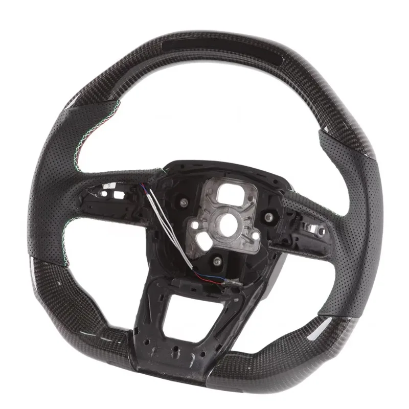 Custom LED Racing Carbon Fiber Steering Wheel Classic Off Road Car Mod Parts