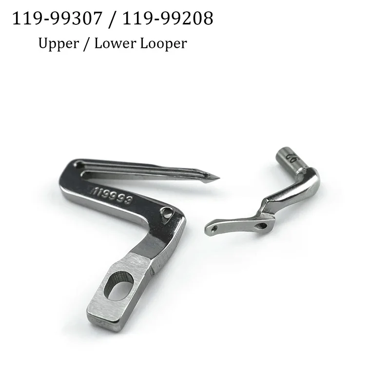 Upper & Lower Looper Set 119-99307 119-99208 for 4-Thread Overlock Machines, Fit JUKI MO-3600 3900 6700 6900 2404 2414