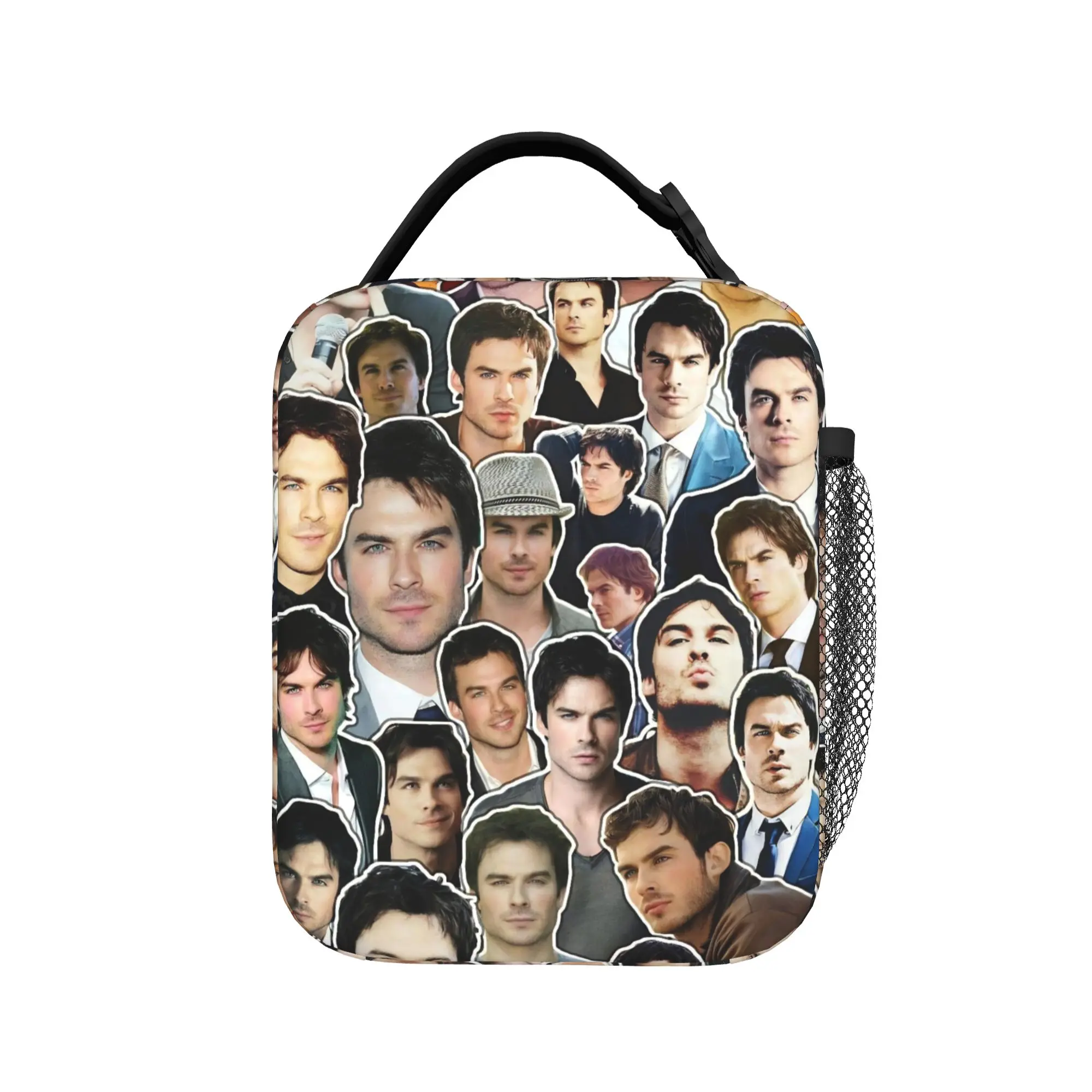 The Vampire Diaries Resuable Movie Lunch Bag Vintage Travel Lunch Box Print Portable Zipper Cooler Bag