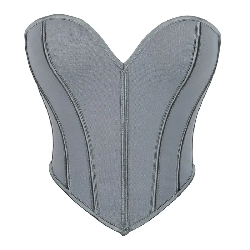 Short Torso Corset Waist Trainer Bustier Crop Tank Top Women Breathable Lingerie Corselet Pink Blue Gray Coffee Red Black Korset