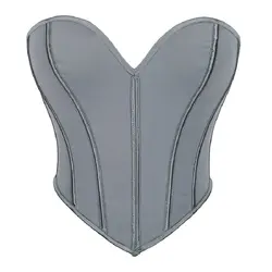 Short Torso Corset Waist Trainer Bustier Crop Tank Top Women Breathable Lingerie Corselet Pink Blue Gray Coffee Red Black Korset