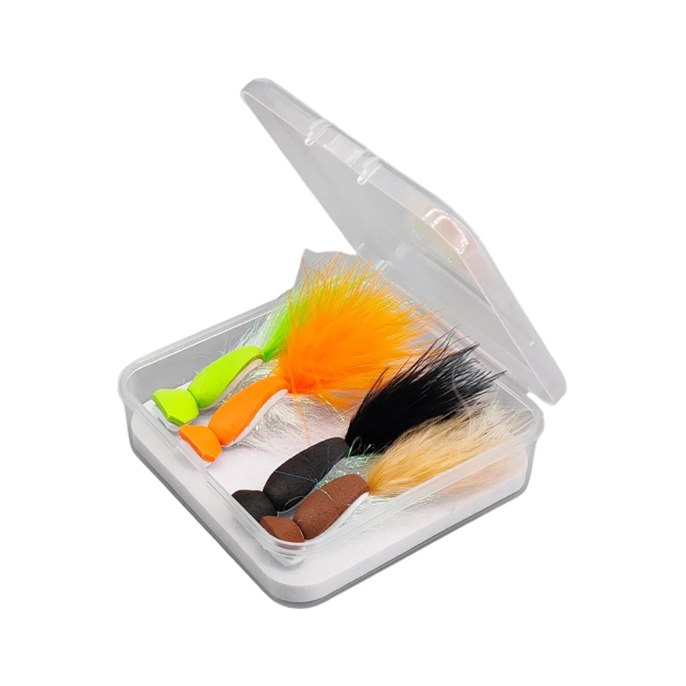 

WY605 Floating Foam Popper Lure for Trout Saltwater Sea Bass Fishing with Natural Feather Tail 4pcs Set 75x75x20mm 18g