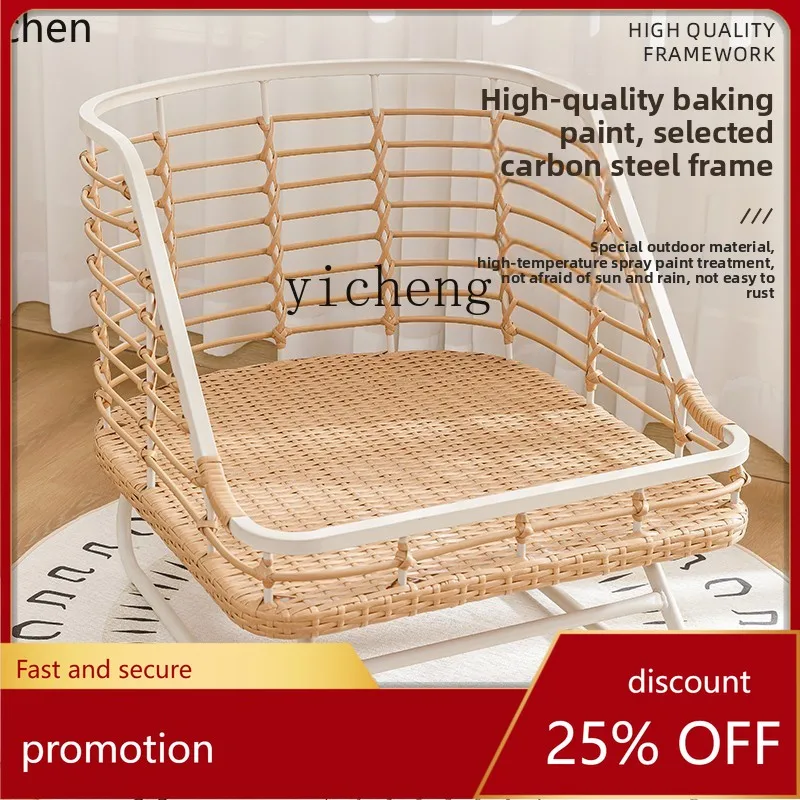 

HXL balcony small table and chairs outdoor courtyard sofa rattan chair leisure one table two chairs three-piece set