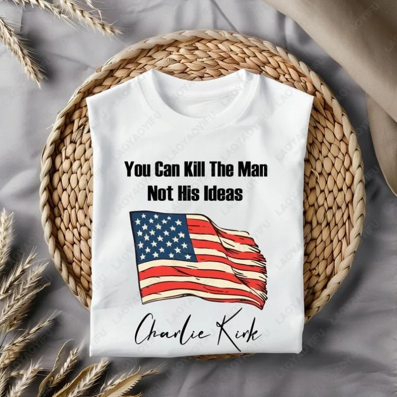 

Мемориальная футболка Charlie Kirk Activist Attack Rest in Peace for Him, футболки с правами человека, RIP, мужские и женские хлопковые топы с короткими рукавами, подарок