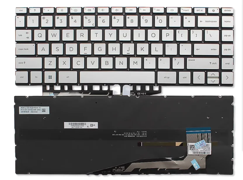 For HP Pavilion 13-BE Aero 13-BE0000 13-BE1000 13-BE2000 TPN-W152 US Russian RU Keyboard Silver