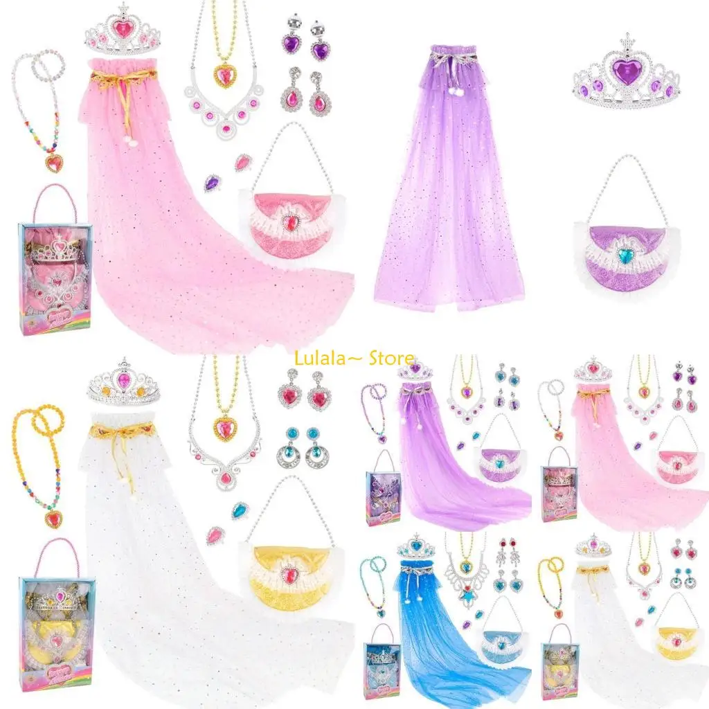 

Y4QA Tooth Fairy Costume Girl Birthday Fairy Princess Costume PrincessCloak Dress Up