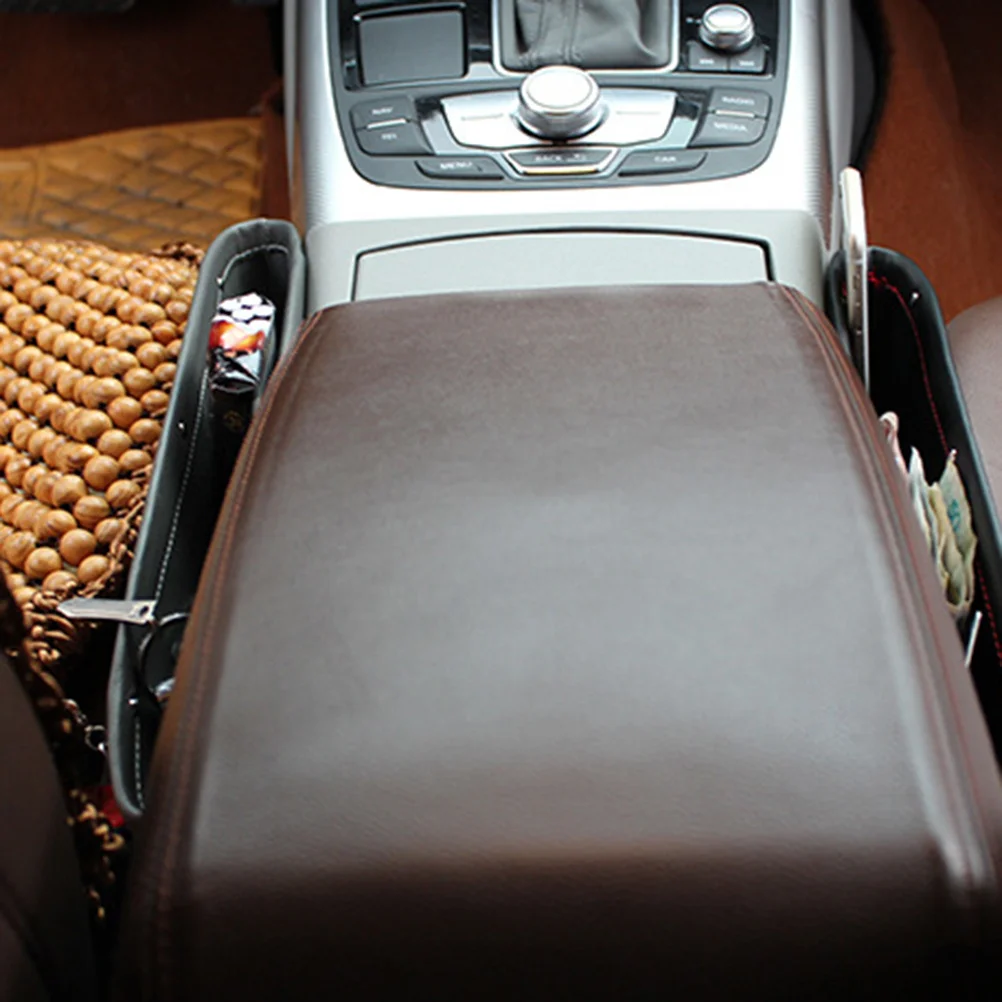 

Car Seat Filler Organizer Thick Synthetic Storage Pocket For Phones Sunglasses Pens Impact Resistant Compatible