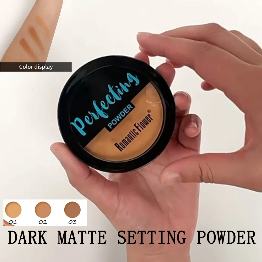 3 色ダークパウダーブロンズパウダーコンシーラー顔を明るくダークスキンファンデーションオイルコントロール三次元メイクアップ