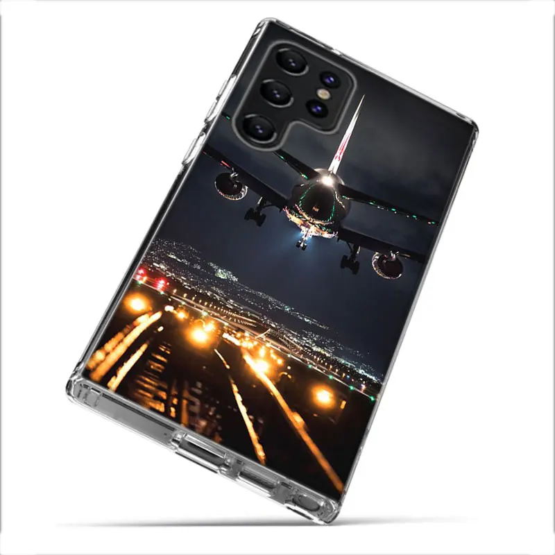 Airport Shuttle Transportation Clear Phone Case For Samsung Galaxy S21 S20 S23 FE S24 S22 Ultra Capa S10 S9 S8 Plus S10E Cover S