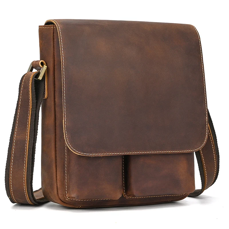 

New Arrivals Genuine Leather Shoulder Bag High Quality Crossbody Bag Men Male Sling Bag Messenger Bag boys school bag male bag
