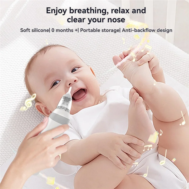 

M15K-Electric Nasal Absorber Silent Baby Obstruction Rhinitis Cleaner Nasal Aspirator With Food Grade Silicone Mouthpiece