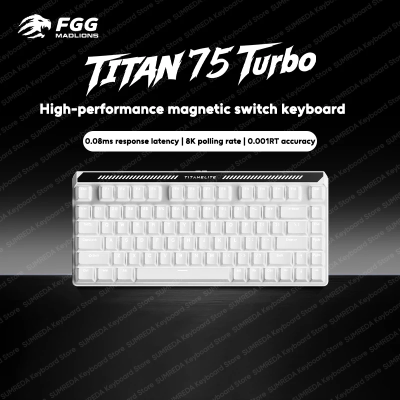 FGG MADLIONS TITAN75 Turbo Wired Magnetic Switch Keyboard 75% Layout RT0.001mm 8K Polling 0.08ms Delay Esports Gaming Keyboard