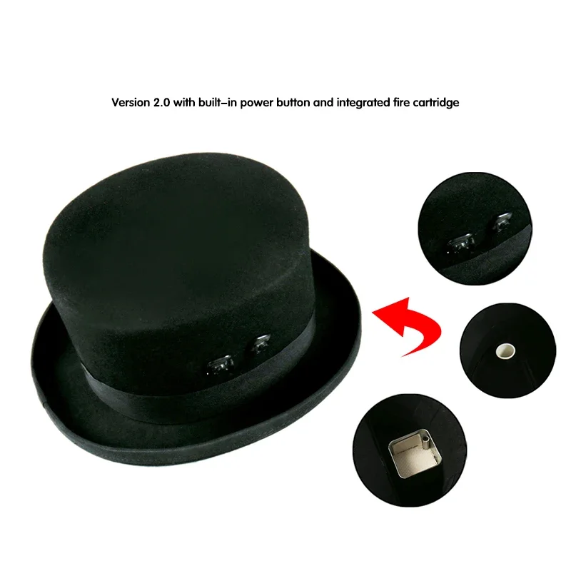 Hot Multifunctional Fire Appearing Dove Hat Magic Trick Stage Opening Magic Props Fire to Bird Hat for Magician Performance view 4