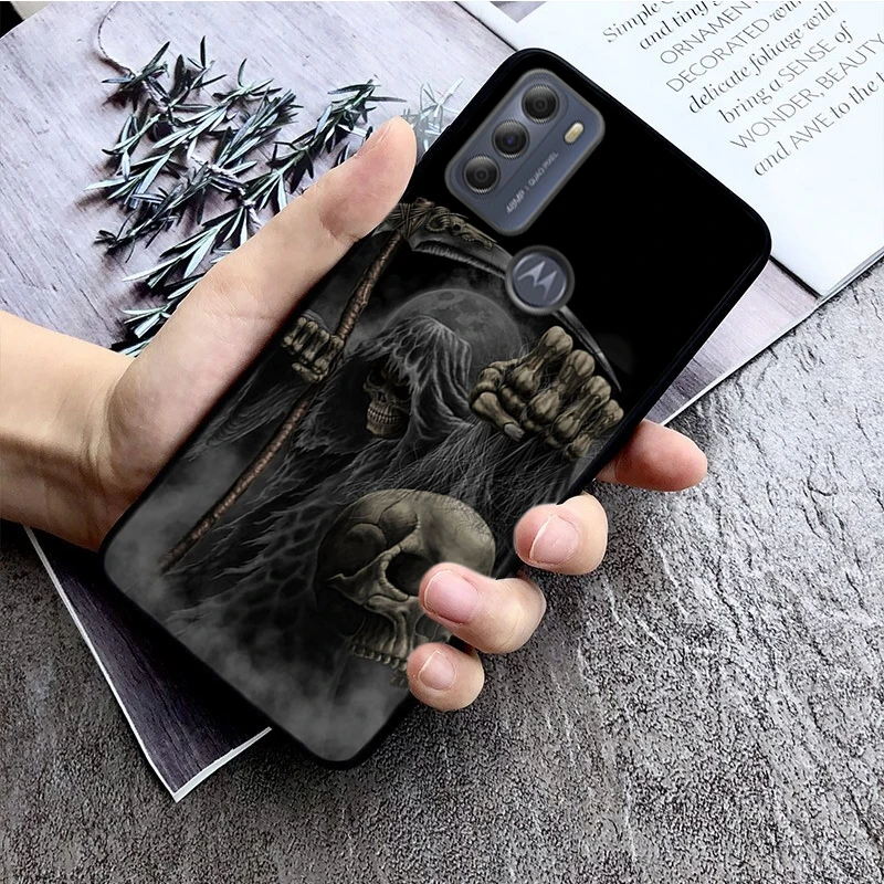 Grim Reaper Skull Phone Case for Motorola Moto G52 G 5G G50 G30 G10 G60 G Pure G Stylus G40 Fusion G Play G Power