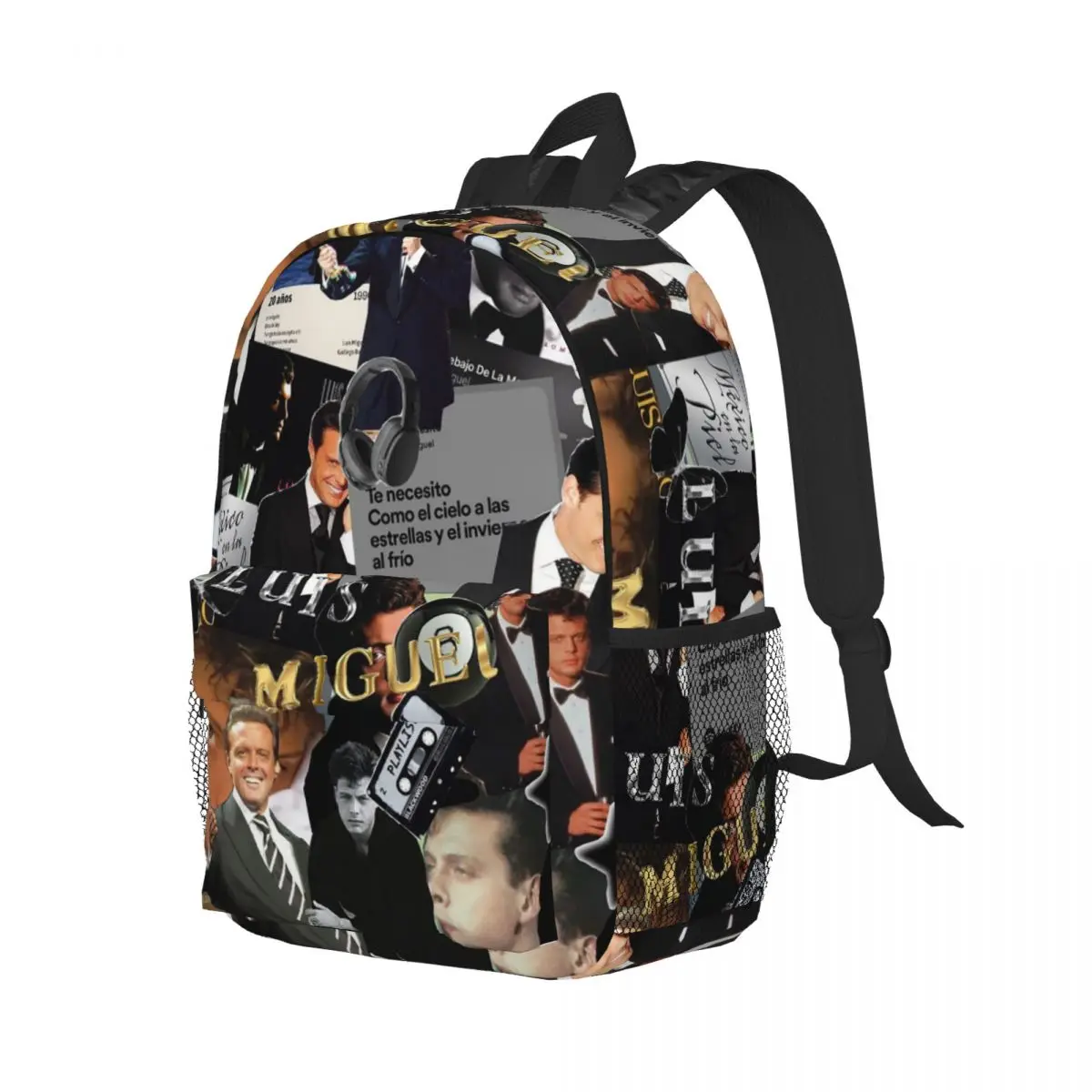 Luis Miguel Sänger Rucksack Student Jungen Mädchen Büchertasche Kinder Schultasche Laptop Umhängetaschen für Männer Frauen