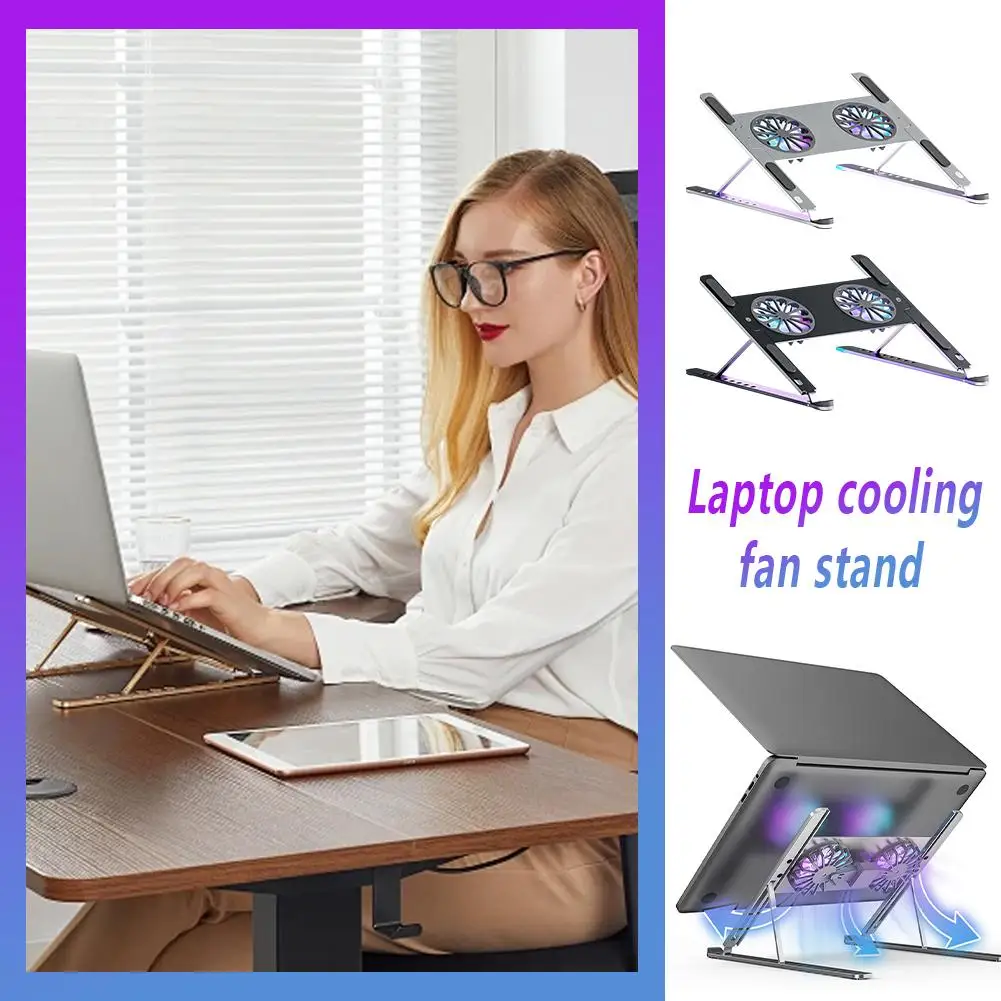 

Laptop Cooling Stand With 2 Fan Laptop Cooler Stand Pad Cooling For Notebook Professional Heat Dissipation Laptop Accessori K1l3