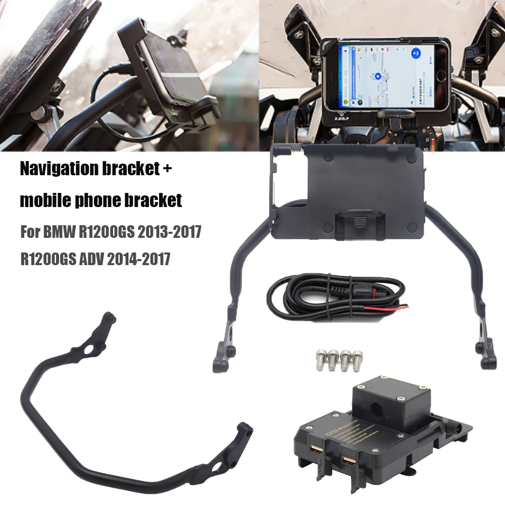 

Navigation bracket + mobile phone bracket For BMW R1200GS 2013-2017 R1200GS ADV 2014-2017