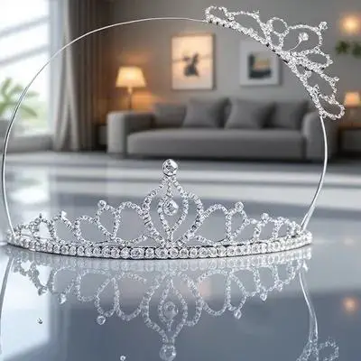 

Повязка для волос с короной и стразами для девочек, сверкающая тиара, повязка на голову, день рождения, косплей, вечерние обручи для волос, застежка для волос для девочек, детская повязка для волос