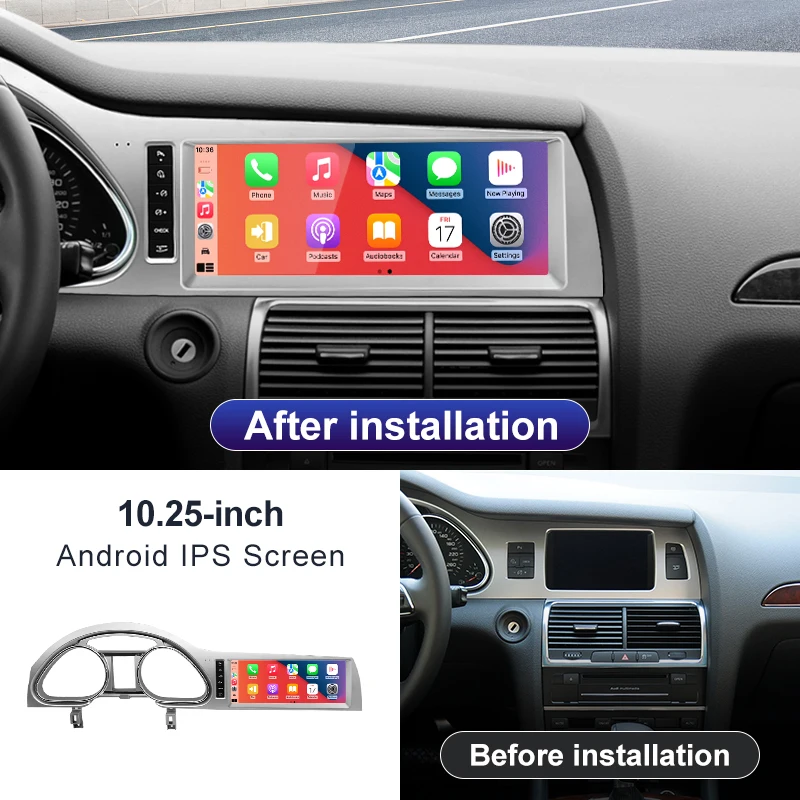 10.25inch 8Core Android13 Wireless CarPlay AUTO For AUDI Q7 Automobile Intelligence System Car Multimedia Screen GPS Navigation