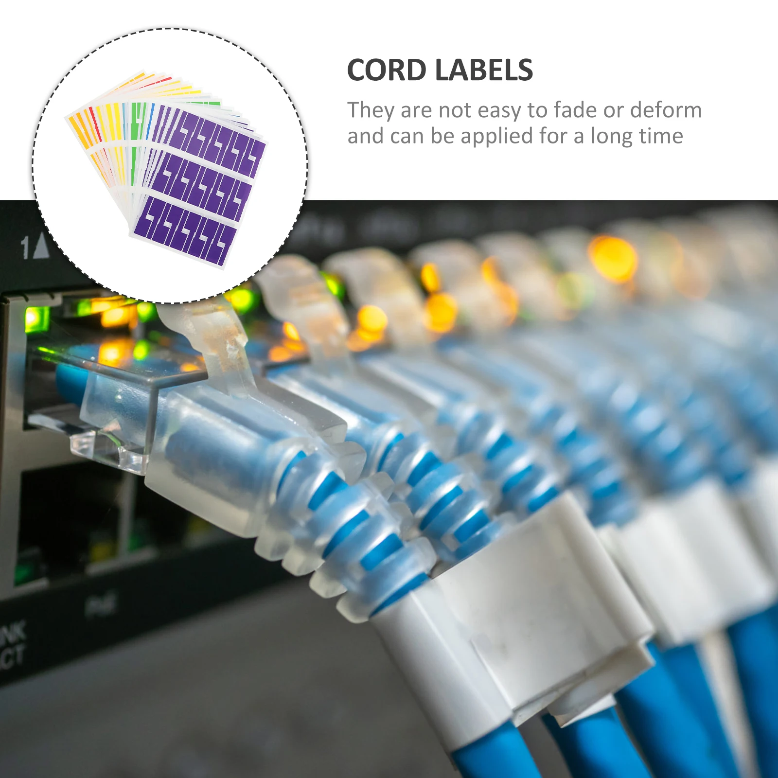 

40 Sheets Oil-proof Stickers Waterproof Adhesive Labels Cable Identification Writable Tear Resistant Wire Pp Synthetic Paper