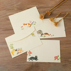 10pcs Cartoon Cat Envelopes Kawaii Paper Envelope for Letter Pads DIY  Gift Wrap Wedding Party Invitation Card CoverStationery