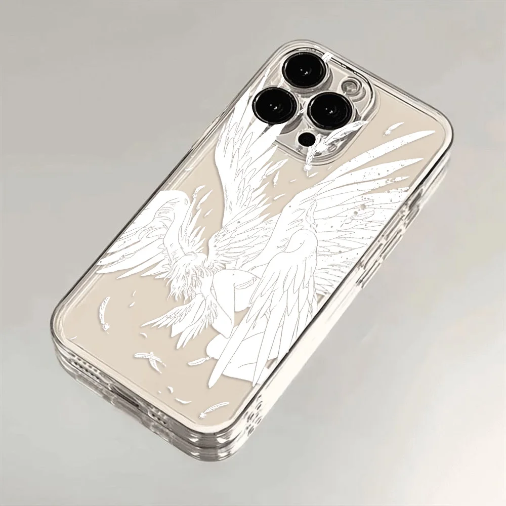 Clear Soft TPU Punk Cool Angel Death Demon Phone Case For Samsung S24 S23 S22 S21 S20 S10 FE Note20 Note10 Plus Ultra Lite 5G