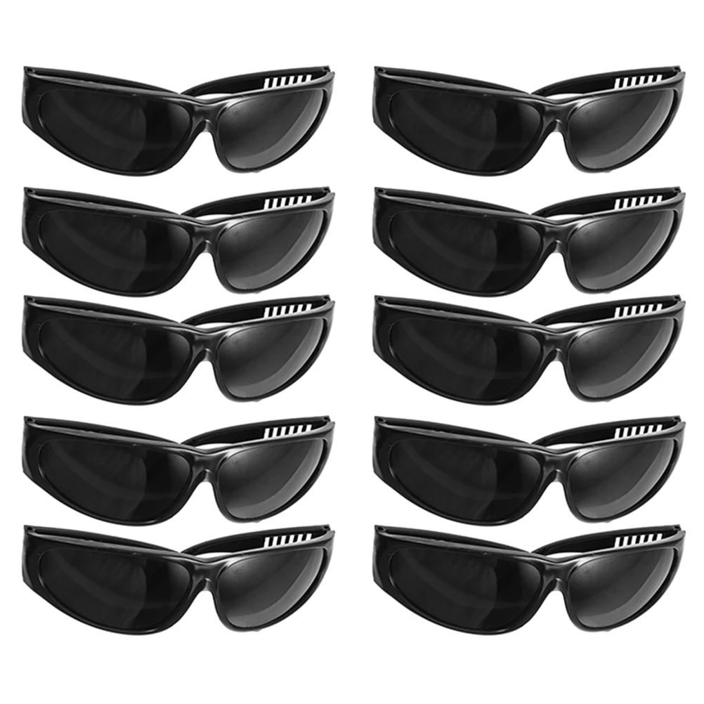 

10Pairs Welding Protective Glasses Safety Goggles Comfortable Bendable Temples for Gas Steel Cutting Welding Safety Eyes Goggles