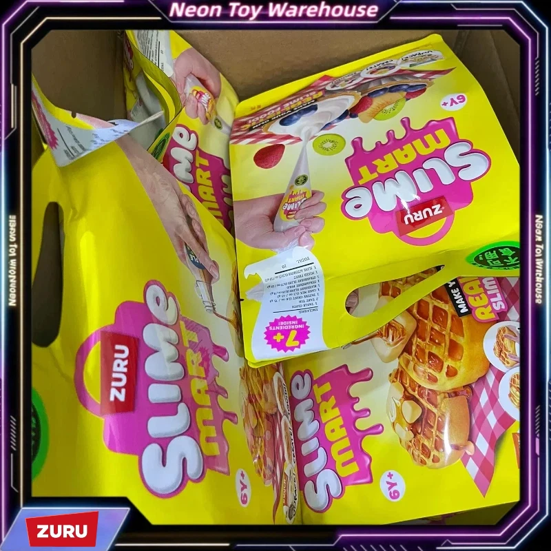 Zuru Slime Mart Carrito de Compras Hecho a Mano, Caja Sorpresa para Hacer Slime DIY, Comida de Slime, Pizza, Hamburguesa, Pastel, Juguete para Niños, Regalos de Cumpleaños