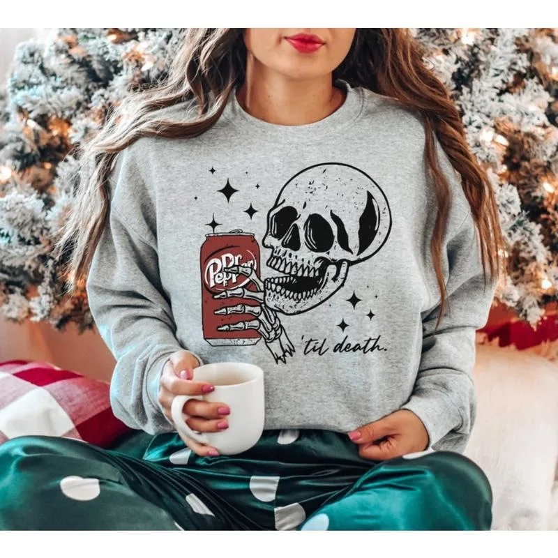 

Halloween Print Hoodie Women's Fashion Cross-Border Crewneck Sweatshirt Comfortable Soft Fabric Autumn Wear Casual Street Style