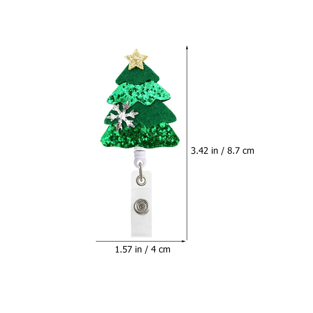 8Pcs Xmas Nurse Badge Reels Retractable Buckles Badge Clip Holders Retractable Id Card Holder for Nurses Teachers