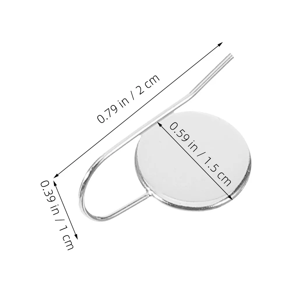 20Pcs Polished Stainless Steel Earring Tray Blanks Welded Bezel Settings for DIY Cabochon Pendant Dangle Earrings Jewelry Making