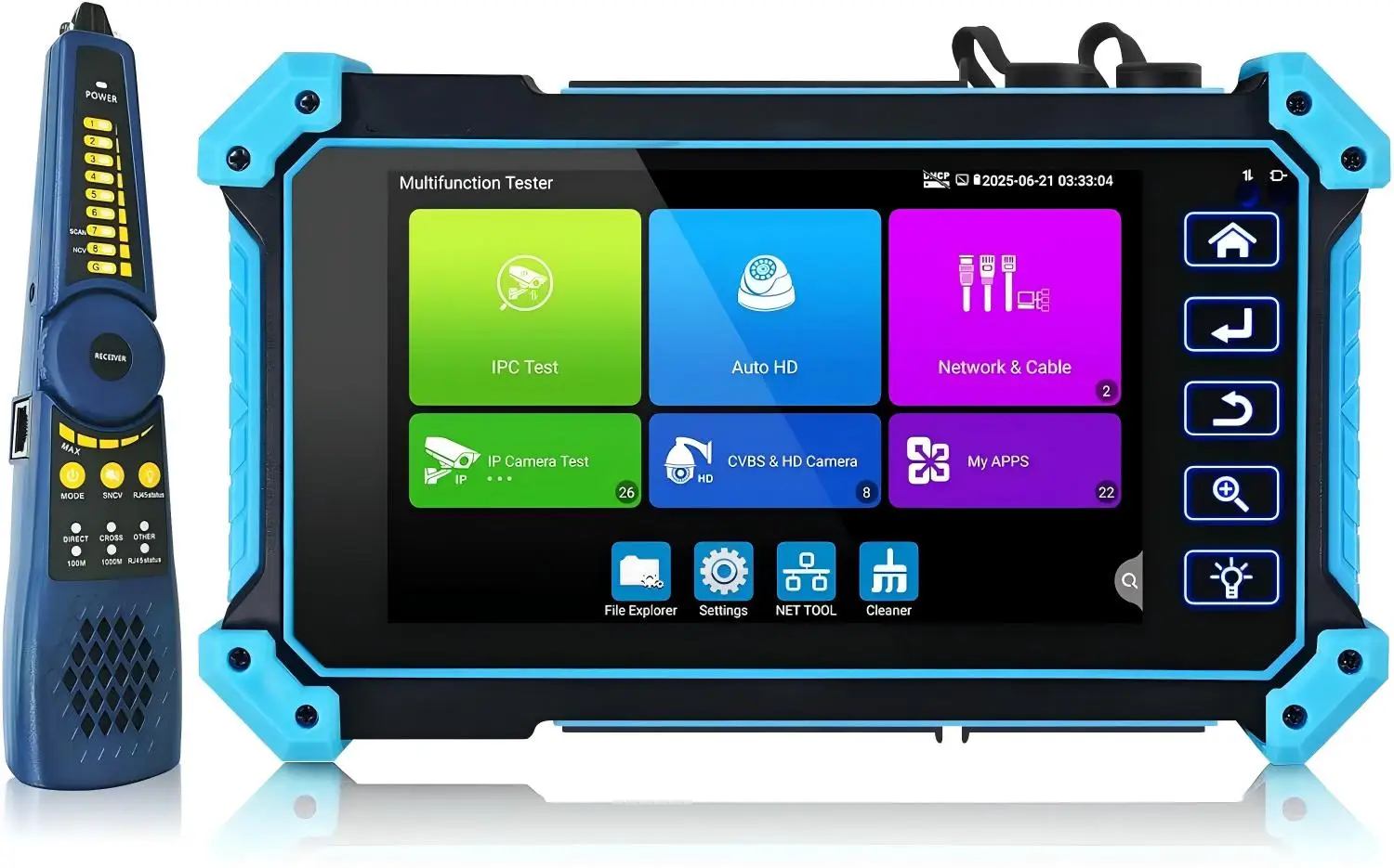 

5,4-дюймовый тестер IP-камеры видеонаблюдения Монитор AHD CVBS CVI TVI SDI 8MP Тестирование камеры HD VGA Вход WIFI POE PTZ