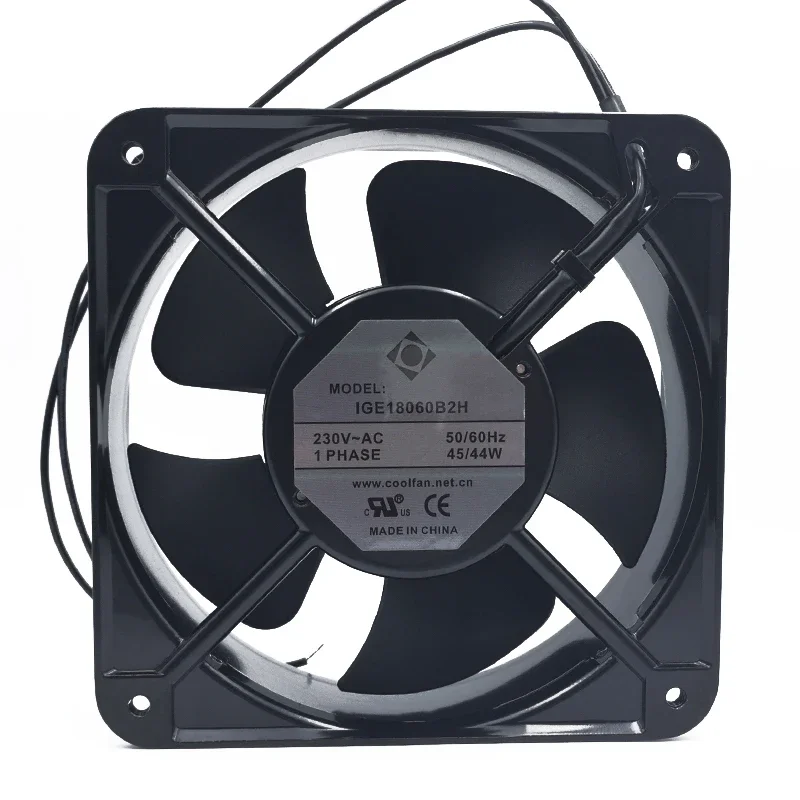 180*180*60MM IGE18060B2H 230VAC 45/44W 50/60Hz Metal Frame Large Air Volume Cooling Fan