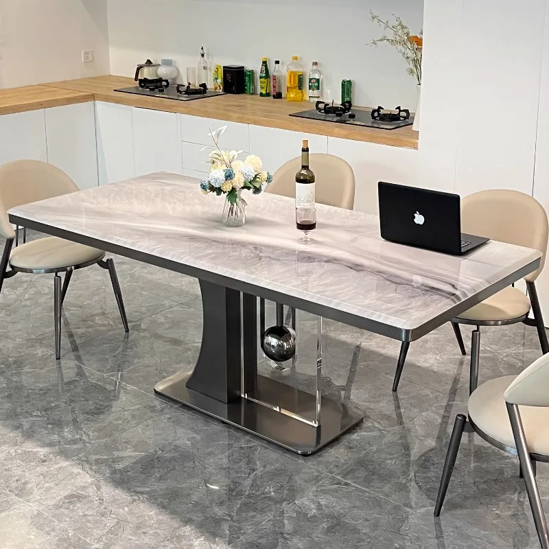 

Unique Rectangular Dining Table Modern Luxury Design Salon Kitchen Dining Table Modern Italian Esstisch Furniture Home Sets