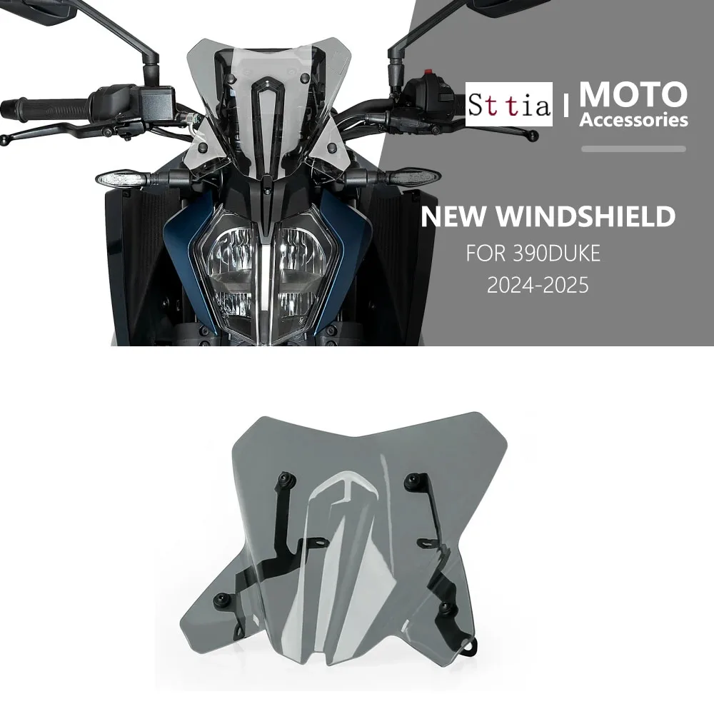 

For KTM Duke125 Duke390 2024 2025 Motorcycle Touring Windshield Windscreen Airflow Screen Visor Wind Deflector 125 390 DUKE