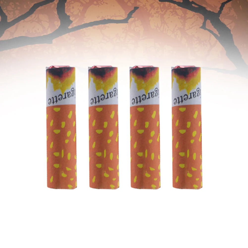 อุปกรณ์เลียนแบบบุหรี่ 4 ชิ้น สำหรับงานฮาโลวีน งานปาร์ตี้คอสเพลย์ อุปกรณ์ประกอบฉากตลกๆ ของเล่นแกล้งคน อุปกรณ์ประกอบฉากฮาโลวีน