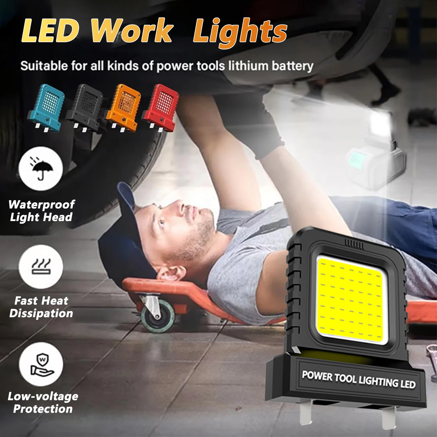 ملحقات أدوات الطاقة LED ضوء العمل لماكيتا لميلووكي لديوالت لبوش ل Dayi Lomvum Zhipu 18 فولت-21 فولت بطارية ليثيوم أيون #2